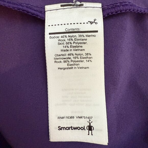 SmartWool Willow Lake Mini Dress Womens Small Purple Criss Cross Sleeveless NWOT - Picture 13 of 15